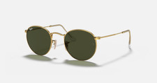 Authentic Ray Ban Round Metal Gold Frames, Green Lenses RB3447 50mm Unisex picture