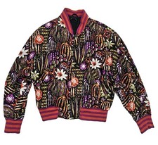 Vintage 90s Bogner Ski Women Sz 12 R Lightweight Cacti Print Bomber Style Jacket picture