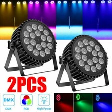 2PCS UKING 200W Stage Lighting RGBW 18LED PAR Can DMX DJ Disco Party Show Light picture