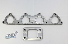 KLM Honda B-Series 1018 Steel Head Flange with KLM T3 Open Turbo Flange Combo picture