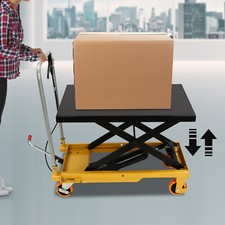 500lbs Hydraulic Lift Table Cart Steel Scissor Lift Table Hydraulic Lift Trolley picture