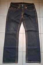 🤩 Vintage True Religion Jeans Bobby Super T Rare Mens 34 Black Thick Stitch USA picture