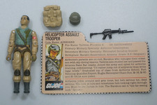 Vintage 1983 Airborne & File Card G.I. GI Joe Complete Figure 3.75 ARAH -Read picture