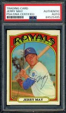 Jerry May PSA DNA Coa Signed 1972 Topps  Autograph picture