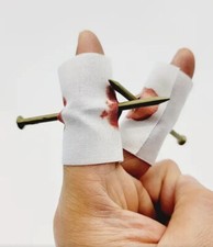 2 PACK - Funny Prank Prop Fake Finger Through Nail Prank Toys Scary Prank Toys picture