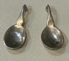 1 Georg Jensen # 110 Sterling Silver Salt Spoon  1 5/8