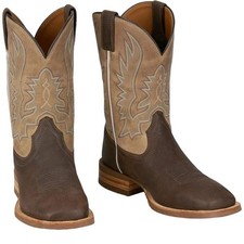 JUSTIN 0L7335 RUSTLE GRIZZLY BROWN COWHIDE 11