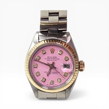 Rolex Lady Datejust 26 mm Two Tone Candy Pink Diamond Dial Watch 6917 Circa 1978 picture