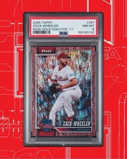 Topps 2026 Zack Wheeler Rose Gold Holo Foil 1/1 #261 PSA 8 Phillies MLB picture