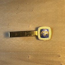 Vintage South Korea Presidential Seal Tie Clip Republic of Korea Blue Enamel picture