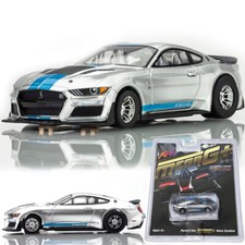 AFX 22099 Mega-G+ Shelby Mustang GT500KR 2022 Silver/Blue HO Slot Car picture