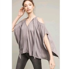 NEW Anthropologie Deletta Tulay Medium / Large Open Shoulder Tiefront Tunic Top picture