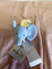 Vintage John Lennon Real Love Nursery Baby Toy Elephant Blue  Carters Wrist Rare picture