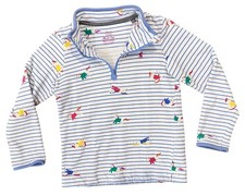 Youth Size 10 - Joules Made for Mischief Horse and Stripe Zip Pullover picture