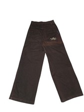 Vintage Solo Semore Brown Baggy Embroidered Denim Jeans Size 28 90s USA Y2K Wide picture