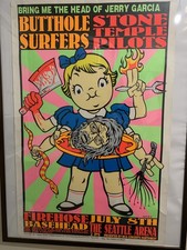 Butthole Surfers Poster Bring Me The Head of Jerry Garcia 1993 Frank Kozik  NICE picture
