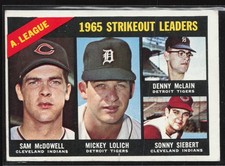 1966 Topps #226 American League 1965 Strikeout Leaders picture