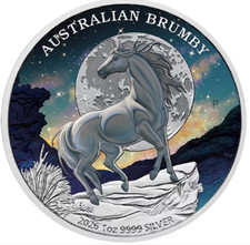 2026 Australia Brumby Horse 1 oz Silver Colorized Coin mintage 1500 picture