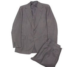 Vintage 3pc Bespoke Savile Row Suit Strickland & Sons Striped Wool 42R 36x31 picture