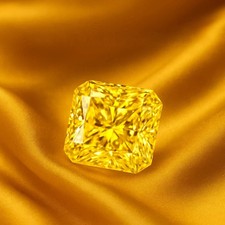 Asscher Cut NATURAL Yellow Color Diamond AAA+ 4 Ct Certified D Grade VVS1 picture