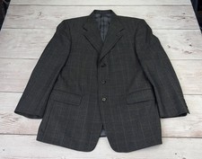 VTG Alan Lebow For Hartz Men's 42R Sport Coat Jacket Blazer Windowpane Wool FRSH picture