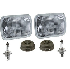 Pair of Hella 7x6 Glass Lens E-Code HB2 Headlight Conversion Housing Kit H6054 picture