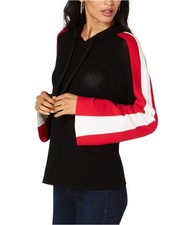 I.N.C Womens Colorblocked Hoodie Sweatshirt picture
