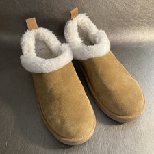 Koolaburra by UGG Brown Suede Slip-On Shoes Slippers Women's Sz 8 Lined picture