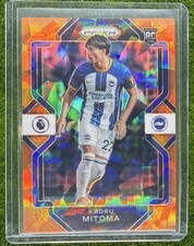 2022-23 Prizm Premier League #230 Kaoru Mitoma RC  Orange Cracked Ice #/23  MINT picture