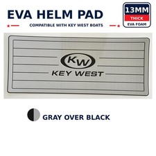 13mm Cushioned Boat Helm Pad for Key West 39x16 Gray over Black Marine Mat picture