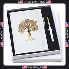 Tree of Life Journal and Refillable Gold Pen Set for Women, A5 Hardcover, 224 picture