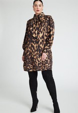 ELOQUII Women's Plus Size Leopard Bow Tie Mini Dress picture