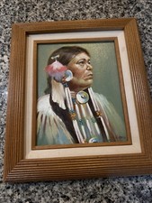 VINTAGE A. Norman Native American Indian CHIEF Signed  8x 10