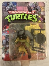 Playmates 1988 Rocksteady 10 Back New On Card Teenage Mutant Ninja Turtles picture