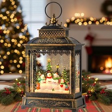 Christmas Snow Globes Lantern Christmas Snow Globe with Music Snowman Poetr.... picture