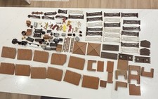 Vtg Marx Fort Apache Playset Lot 102 Pc Log Cabin Fences Figures Accessories picture