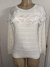 Ann Taylor Loft Pullover Cotton Sweater Tassle Size S NWT picture