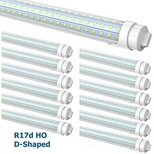 8FT Led Tube Bulbs T8 Rotate 90W Led Shop Light R17D HO 6000K 5000K Clear Cover picture