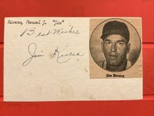 Jim Rivera🔥🔥🔥🔥MLB : 1952 St. Louis Browns 🔥🔥🔥🔥🔥🔥🔥🔥Autograph🧢 picture