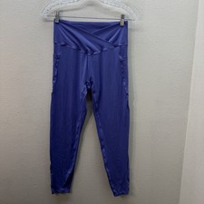 Halara SoftlyZero Crossover Pocket Plain Leggings UPF50+ Purple Sz M Gym picture