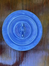 VTG Homer Laughlin FIESTA Periwinkle Blue Harlequin Replacement Lid Casserole 9” picture