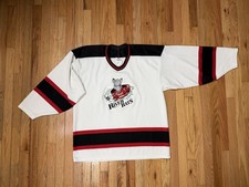 Vintage 90s CCM Maska Albany River Rats AHL Hockey Jersey Men L Made in USA picture
