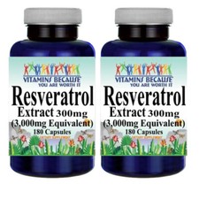 Resveratrol Extract 3000mg 2X180Caps Maximum Strength  USA Made Antioxidant picture