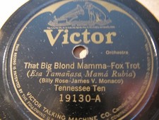 1923 PHIL NAPOLEON Frank Signorelli TENNESSEE TEN Sobbin Blues Blond Mamma 19130 picture