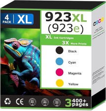 923XL 923e Ink Cartridges Combo Pack for HP 923 XL OfficeJet 8120 (4-Pack) picture