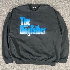 Vintage Snoop Dogg The Dogfather Rap Promo Crewneck Sweatshirt Black XL picture