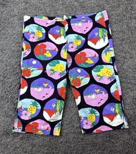 Vintage 80s Graphics Jams Shorts Unisex L Tropical Hibiscus Pineapple USA Made picture