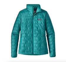 Patagonia Women's Nano Puff® Jacket Women's Small Blue Turquoise Zip Excellent picture