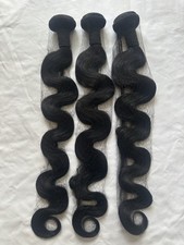 28 Inch Body Wave Human Hair 3 Bundles Natural Black 100g Each picture