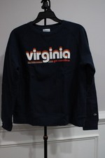 Champion UVA Virginia Cavaliers Sweatshirt Navy Blue Stamped Logo Mens M NWT picture